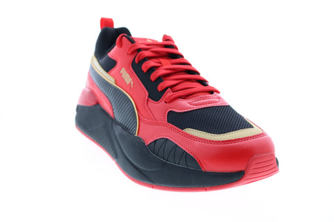 Puma X-Ray 2 Square 37310816 Mens Red Leather Lifestyle Sneakers Shoes