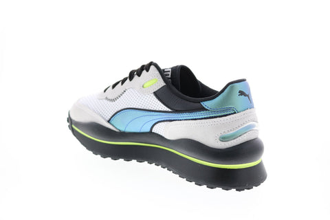 Puma Style Rider Petrol Spill 37323701 Mens White Mesh Lifestyle Sneakers Shoes