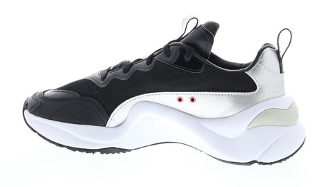 Puma Rise Metal 37325902 Womens Black Mesh Lace Up Lifestyle Sneakers Shoes