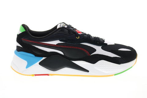 Puma RS-X3 WH 37330802 Mens Black Suede Lace Up Lifestyle Sneakers Shoes