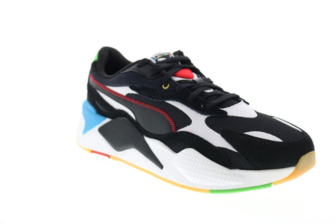 Puma RS-X3 WH 37330802 Mens Black Suede Lace Up Lifestyle Sneakers Shoes