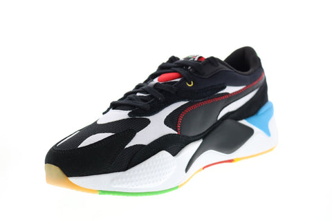 Puma RS-X3 WH 37330802 Mens Black Suede Lace Up Lifestyle Sneakers Shoes