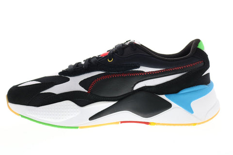 Puma RS-X3 WH 37330802 Mens Black Suede Lace Up Lifestyle Sneakers Shoes