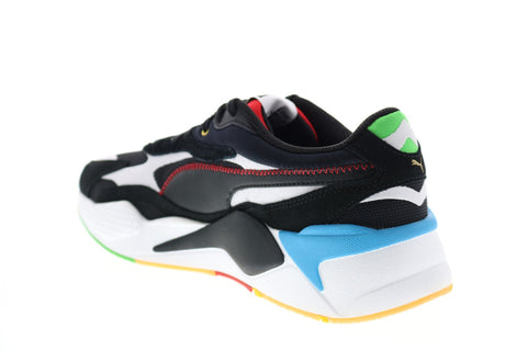 Puma RS-X3 WH 37330802 Mens Black Suede Lace Up Lifestyle Sneakers Shoes