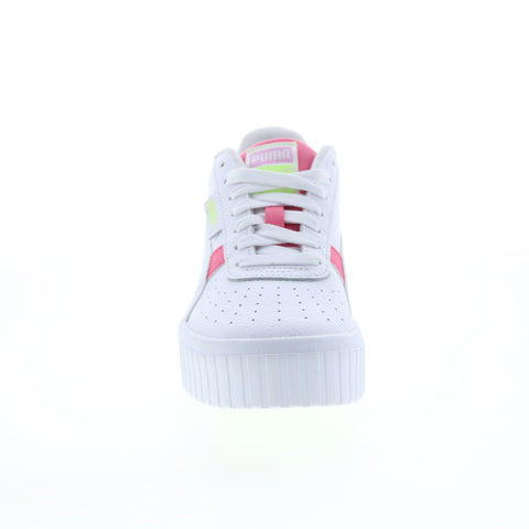 Puma Cali Wedge 37343812 Womens White Leather Lifestyle Sneakers Shoes