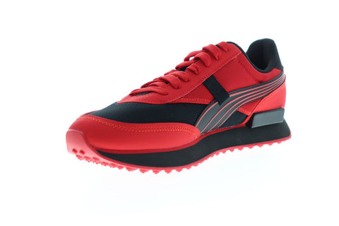 Puma Rider Ripper 37363101 Mens Red Mesh Lace Up Low Top Sneakers Shoes