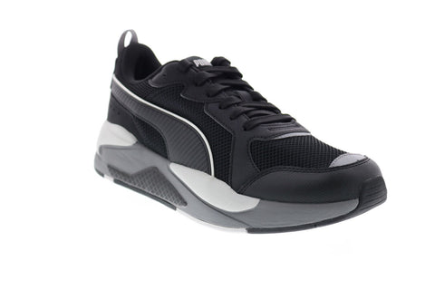 Puma X-Ray Mens MU 37377302 Mens Black Mesh Lace Up Lifestyle Sneakers Shoes