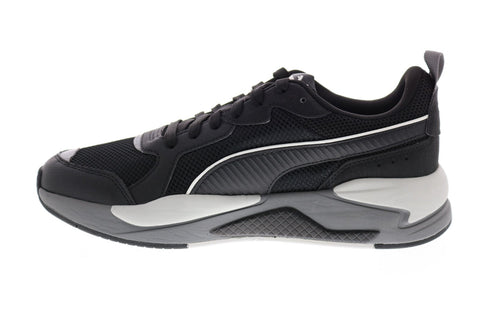 Puma X-Ray Mens MU 37377302 Mens Black Mesh Lace Up Lifestyle Sneakers Shoes