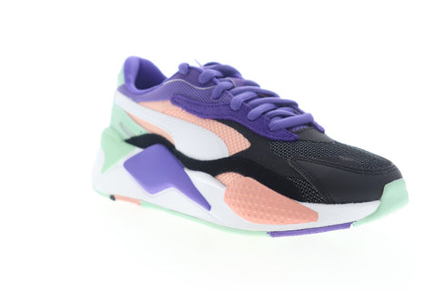Puma RS-X3 Puzzle 37379719 Womens White Mesh Lace Up Sneakers Shoes