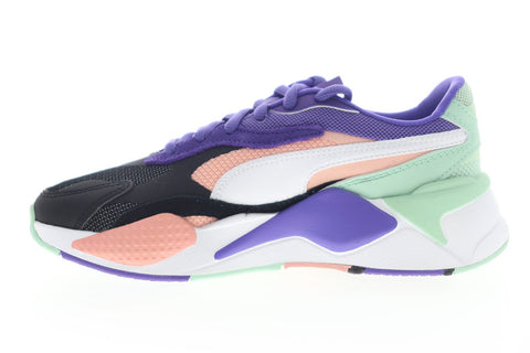 Puma RS-X3 Puzzle 37379719 Womens White Mesh Lace Up Sneakers Shoes