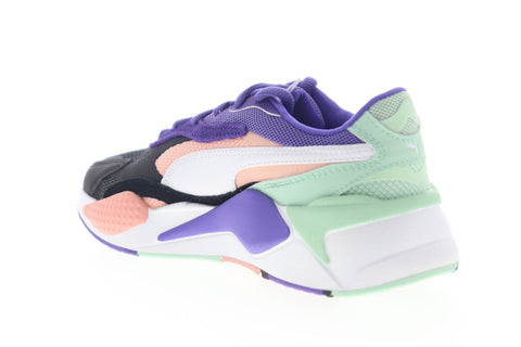 Puma RS-X3 Puzzle 37379719 Womens White Mesh Lace Up Sneakers Shoes