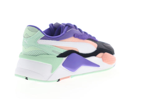 Puma RS-X3 Puzzle 37379719 Womens White Mesh Lace Up Sneakers Shoes