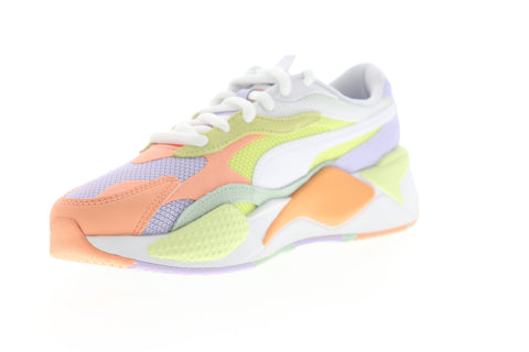 Puma RS-X3 Puzzle 37379724 Womens White Mesh Low Top Lifestyle Sneakers Shoes