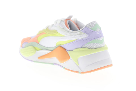 Puma RS-X3 Puzzle 37379724 Womens White Mesh Low Top Lifestyle Sneakers Shoes
