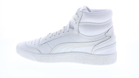 Puma Ralph Sampson Mid 37383101 Mens White Leather Lifestyle Sneakers Shoes