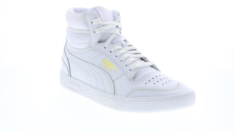 Puma Ralph Sampson Mid 37383101 Mens White Leather Lifestyle Sneakers Shoes