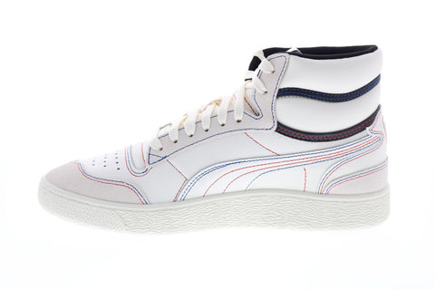 Puma Ralph Sampson Mid Japanorama 37407201 Mens Beige Leather Sneakers Shoes