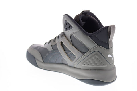 Puma Backcourt Mid 37413904 Mens Gray Basketball Inspired Sneakers Shoes