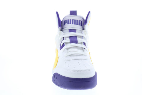 Puma Backcourt Mid 37413907 Mens White Leather Athletic Basketball Shoes