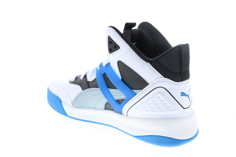 Puma Backcourt Mid 37413910 Mens White Synthetic Basketball Inspired Sneakers Shoes