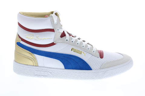 Puma Ralph Sampson Mid Royal Mens White Basketball Inspired Sneakers Shoes