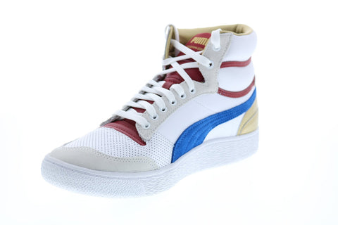 Puma Ralph Sampson Mid Royal Mens White Basketball Inspired Sneakers Shoes