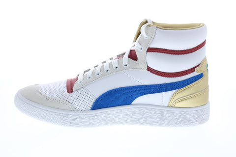 Puma Ralph Sampson Mid Royal Mens White Basketball Inspired Sneakers Shoes