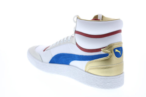 Puma Ralph Sampson Mid Royal Mens White Basketball Inspired Sneakers Shoes