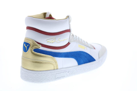Puma Ralph Sampson Mid Royal Mens White Basketball Inspired Sneakers Shoes