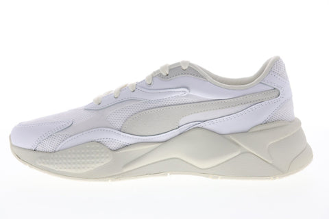 Puma Rs-X3 Luxe 37429301 Mens White Mesh Lace Up Low Top Sneakers Shoes