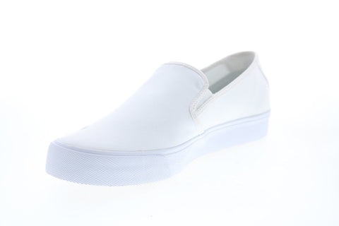 Puma Bari Slip On Cat 37452802 Womens White Canvas Lifestyle Sneakers Shoes