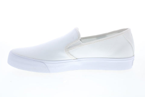 Puma Bari Slip On Cat 37452802 Womens White Canvas Lifestyle Sneakers Shoes