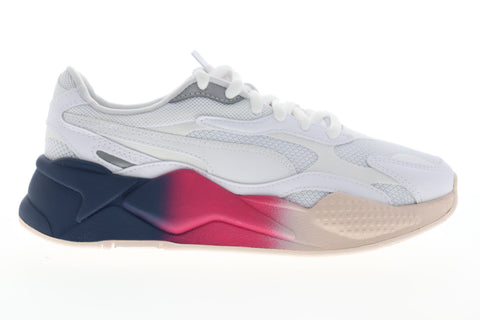 Puma RS-X3 Leather Fade 37465701 Womens White Mesh Lifestyle Sneakers Shoes