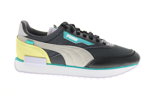 Puma Future Rider Soft Metal 37466501 Womens Black Lifestyle Sneakers Shoes