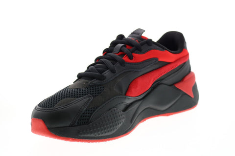 Puma RS-X3 Prism 37475801 Mens Black Leather Lifestyle Sneakers Shoes