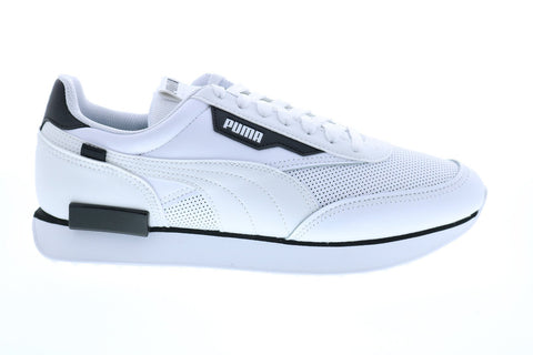 Puma Future Rider Contrast Mens White Leather Lifestyle Sneakers Shoes
