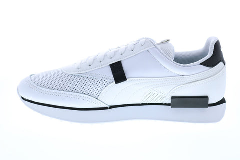 Puma Future Rider Contrast Mens White Leather Lifestyle Sneakers Shoes
