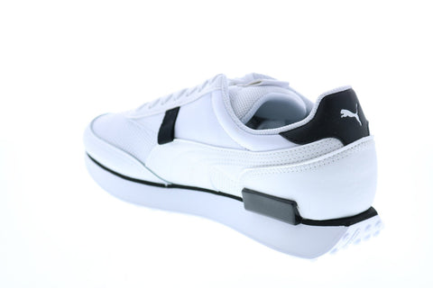 Puma Future Rider Contrast Mens White Leather Lifestyle Sneakers Shoes