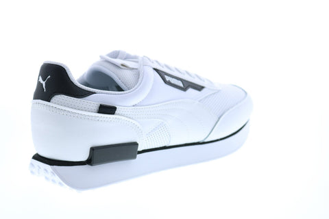 Puma Future Rider Contrast Mens White Leather Lifestyle Sneakers Shoes
