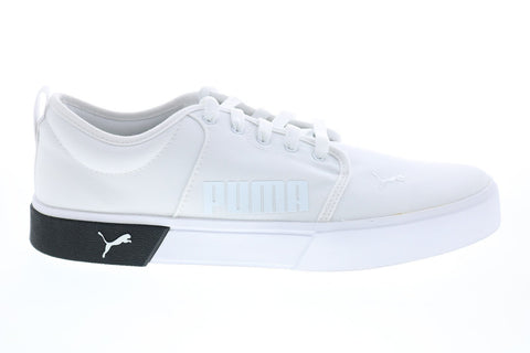 Puma EL Rey II 37478404 Mens White Canvas Lace Up Lifestyle Sneakers Shoes