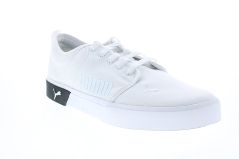 Puma EL Rey II 37478404 Mens White Canvas Lace Up Lifestyle Sneakers Shoes