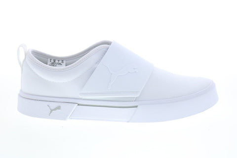 Puma EL Rey II Slip on 37478501 Mens White Canvas Lifestyle Sneakers Shoes