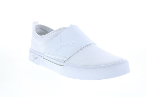 Puma EL Rey II Slip on 37478501 Mens White Canvas Lifestyle Sneakers Shoes