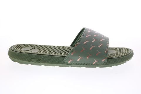 Puma Cool Cat Bold 2 37534403 Womens Green Synthetic Slides Sandals Shoes