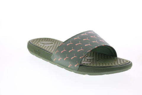 Puma Cool Cat Bold 2 37534403 Womens Green Synthetic Slides Sandals Shoes