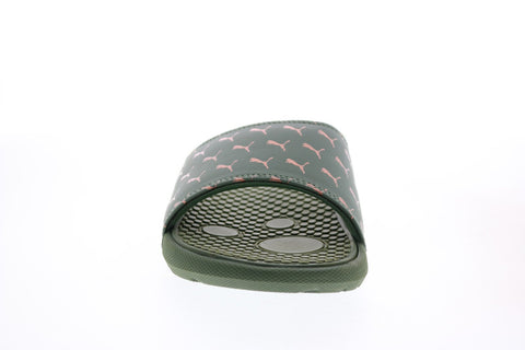 Puma Cool Cat Bold 2 37534403 Womens Green Synthetic Slides Sandals Shoes