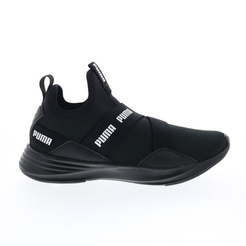 Puma Radiate Mid Logo 37609301 Womens Black Lifestyle Sneakers Shoes