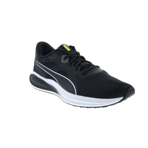 Puma Twitch Runner 37628901 Mens Black Canvas Lace Up Athletic Running Shoes