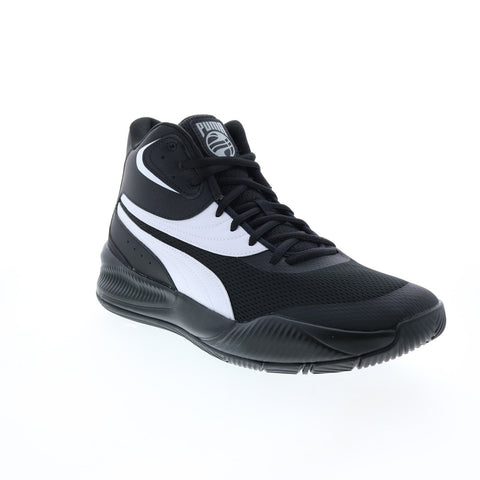 Puma Triple Mid 37645109 Mens Black Synthetic Athletic Basketball Shoes