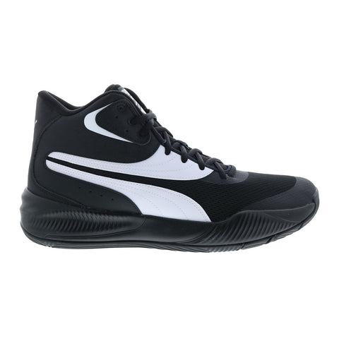 Puma Triple Mid 37645109 Mens Black Synthetic Athletic Basketball Shoes